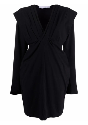IRO V-neck long-sleeved mini dress - Black