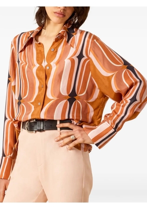 Alix of Bohemia abstract-print button-down shirt - Orange