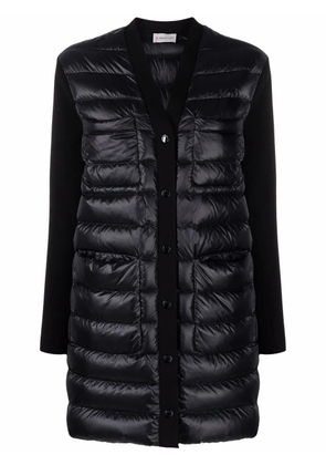 Moncler V-neck padded coat - Black