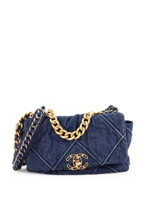CHANEL Pre-Owned 19 Flap Bag Quilted Denim Medium shoulder bag - Blue