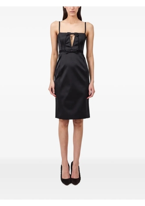 Aknvas Carmen bow-detail cutout mini dress - Black