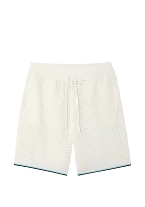 Casablanca Palm Tree open-knit deck shorts - White