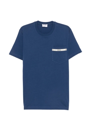 Moschino patch-pocket T-shirt - Blue