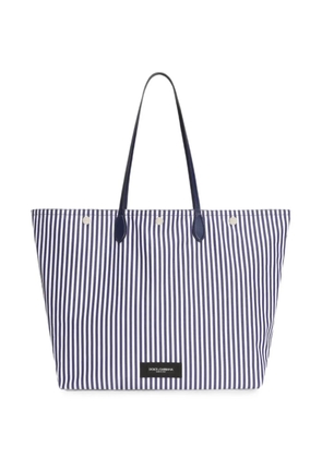 Dolce & Gabbana Essenza poplin shopping bag - Blue