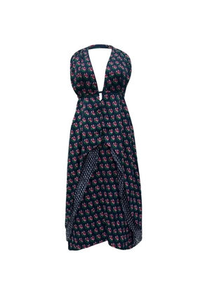 Diane Von Furstenberg Vintage Zen Leyland halter-neck mini dress - Blue