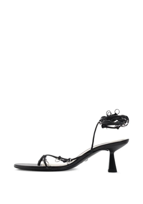 Bimba y Lola piercing-embellished lace-up heeled sandals - Black