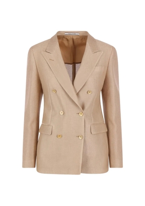 Tagliatore double-breasted peak-lapels blazer - Neutrals