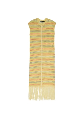 Bimba y Lola fringed-hem midi dress - Yellow