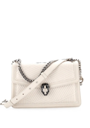 Bvlgari Pre-Owned Serpenti Forever Shoulder Bag Quilted Leather Small crossbody bag - White