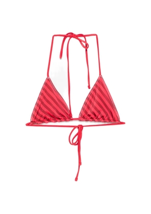 Frankies Bikinis x Jennie Nick striped triangle bikini top - Red