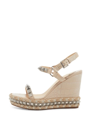 Christian Louboutin Pre-Owned Cataclou wedge sandals - Neutrals
