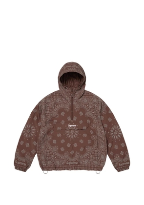 Supreme bandana-print hoodie - Brown