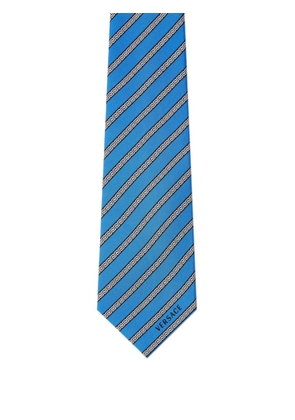 Versace Greca-pattern diagonal-stripe tie - Red