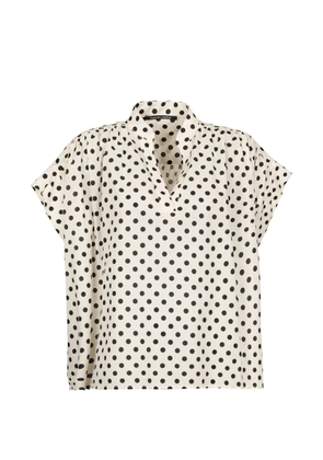Hannes Roether polka-dot V-neck blouse - Neutrals
