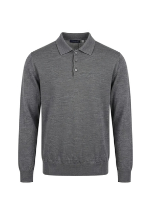 Tombolini button-fastening polo-collar sweater - Grey