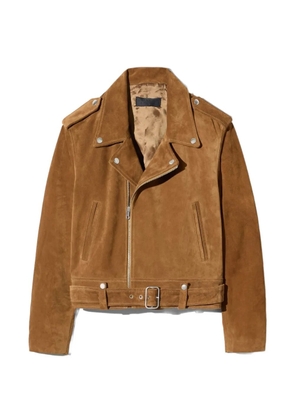 Nili Lotan Evel belted biker jacket - Brown
