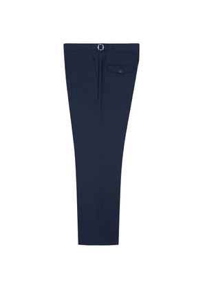Tombolini buckle-detail pleated trousers - Blue