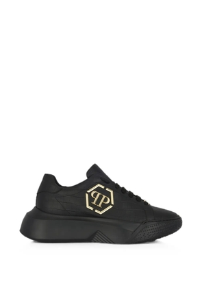 Philipp Plein Crocco Godzilla Runner sneakers - Black