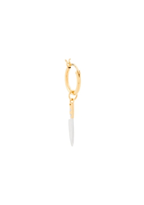 True Rocks two-tone knife hoop earring - Gold