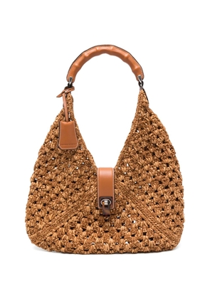 Ermanno Scervino Clio leather shoulder bag - Brown