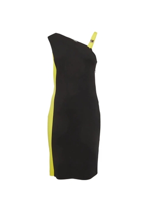 Versace Pre-Owned one-shoulder colour-block asymmetric dress - Black