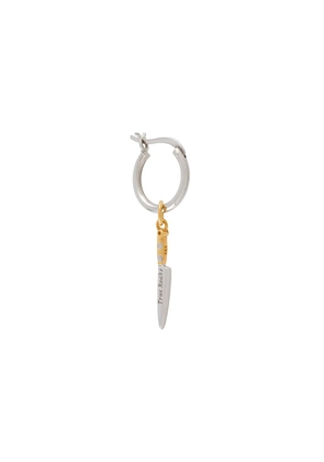 True Rocks Knife hoop earring - Silver