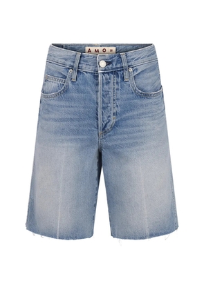 AMO Steph raw-edge shorts - Blue