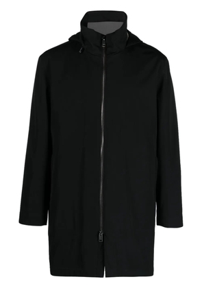 Brioni hooded cashmere-blend parka coat - Black
