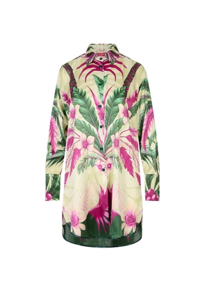 F.R.S For Restless Sleepers Aella floral-print button-down shirt - Green