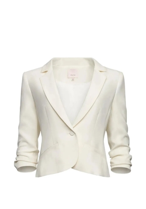 Cinq A Sept Le Petit Khloe ruched-sleeve blazer - Neutrals