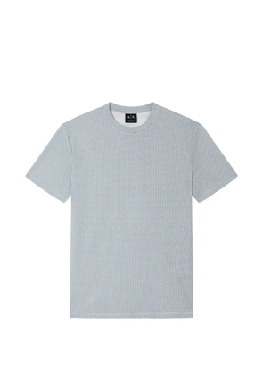 Armani Exchange monogram-print cotton T-shirt - Blue