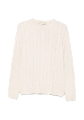 SERGIO MORETTI FIRENZE cable-knit crew-neck sweater - White