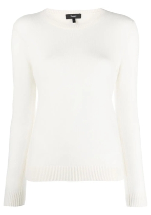 Theory long-sleeved cashmere jumper - White