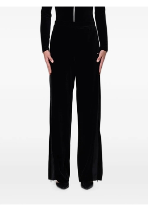 Emporio Armani chenille straight-leg pants - Black