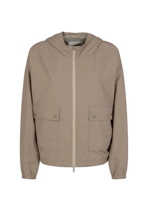 Peserico hooded zip-up jacket - Neutrals