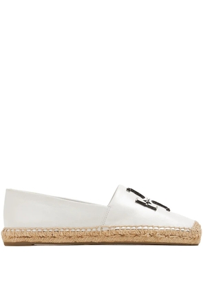 Tory Burch Double T leather espadrilles - White