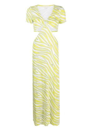 Michael Michael Kors zebra-print cut-out maxi dress - Green