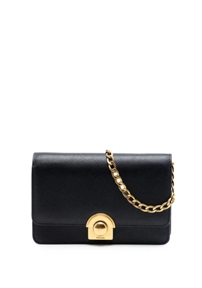 Prada Pre-Owned 2010-2026 Saffiano Arcade Wallet On Chain crossbody bag - Black