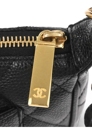 CHANEL Pre-Owned 2002 diamond-quilted chain handbag - Black