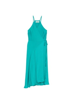 MOUTAKI wraparound midi dress - Blue
