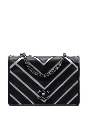 CHANEL Pre-Owned 2016-2017 Small Chevron Lambskin Couture Flap crossbody bag - Black