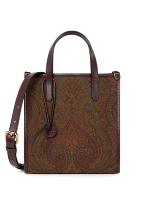 ETRO small Love Trotter bag in jacquard fabric with Paisley motif - Green