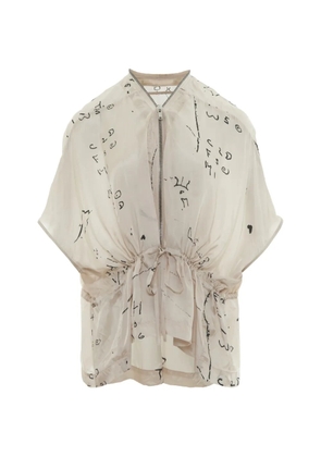 Rick Owens Sail graphic-print drawstring jacket - Neutrals