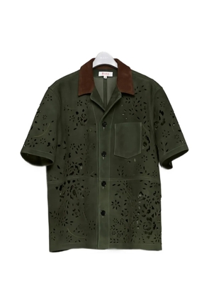 MASU cut-out suede shirt - Green