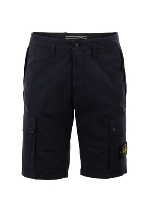 Stone Island logo-patch cargo shorts - Blue