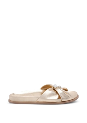 Jimmy Choo Rafi pearl-detail sandals - Gold