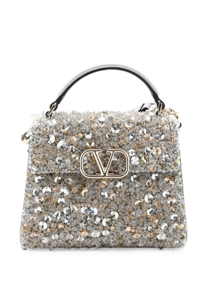 Valentino Garavani Pre-Owned VSling Top Handle Bag Sequins Mini satchel - Metallic