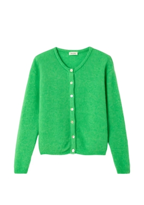 American Vintage Vitow brushed-knit button-front cardigan - Green