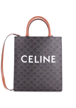 Celine Pre-Owned Vertical Cabas Triomphe Coated Canvas Small tote bag - Brown