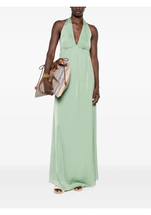 MOUTAKI halterneck maxi dress - Green